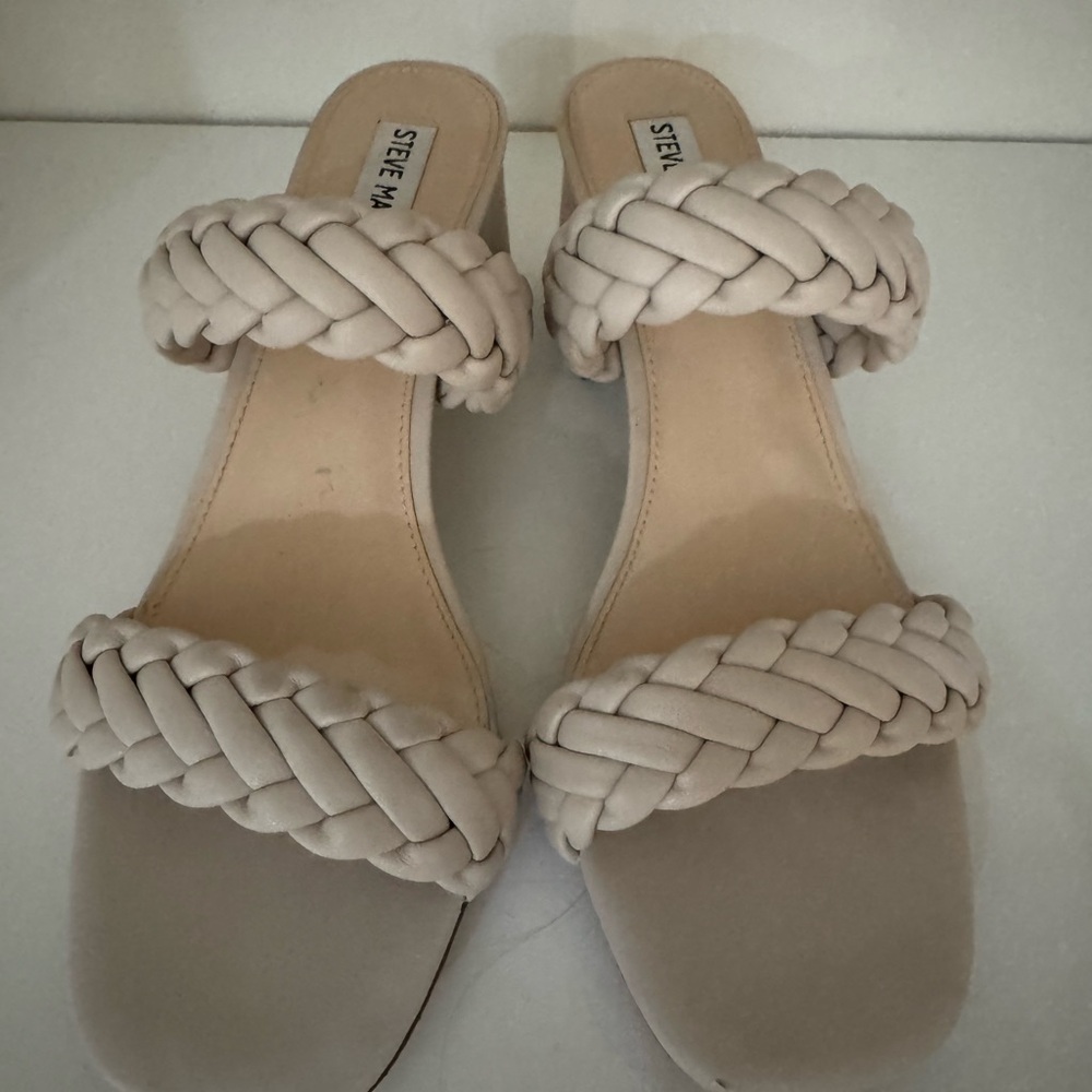 Steve Madden Women's Beige Braided Sandals